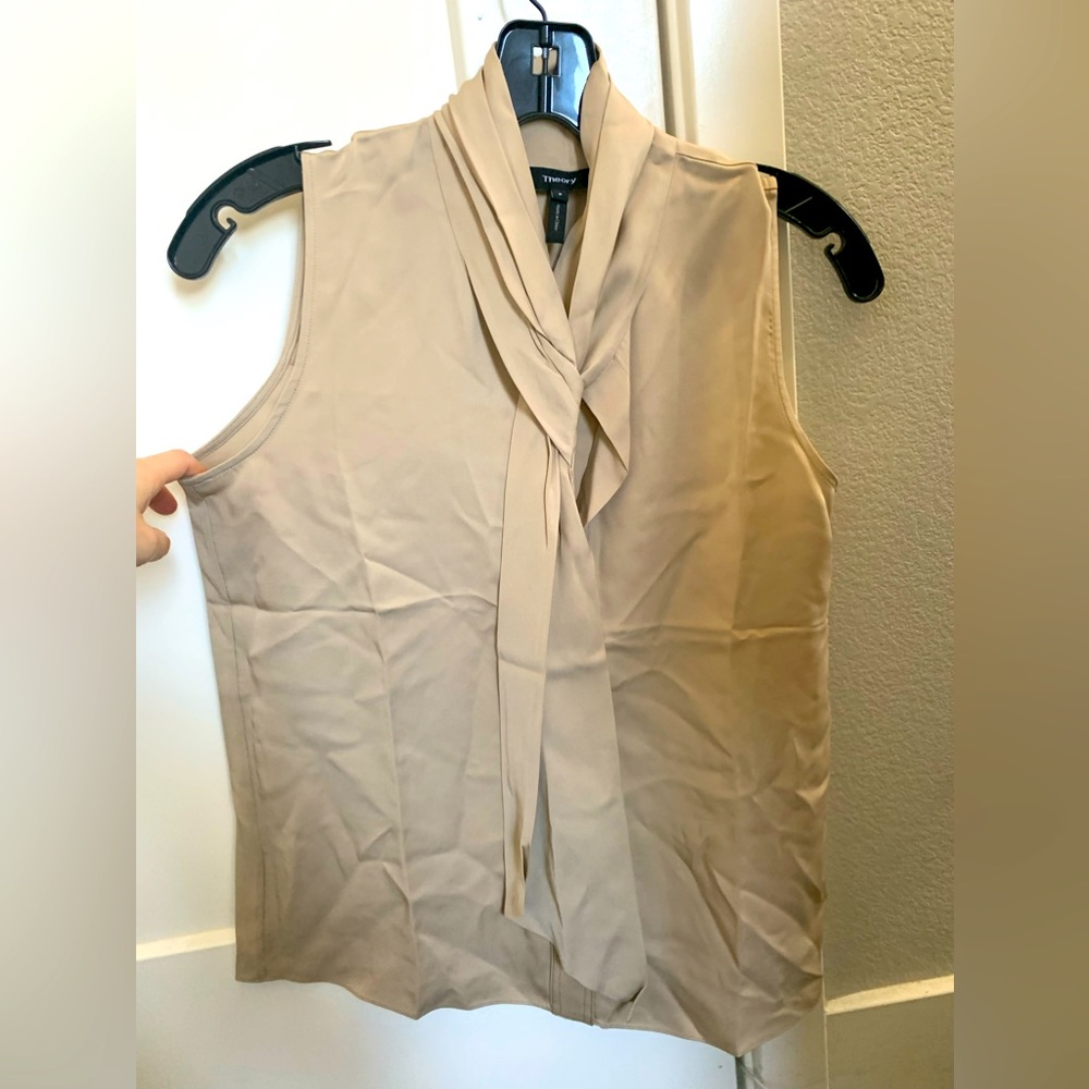 COPY - Theory silk too with neck tie 0p fits S as well